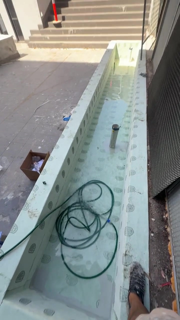 Planter Box Waterproofing Flood Test Poster